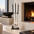 Albrizzi Fireplace Tools MCM Albrizzi Italy Lucite Chrome Fireplace Tools
