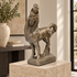 Jaru California Ceramic Greek Revival Roman Stallion Horse Sculpture Circa 1970s