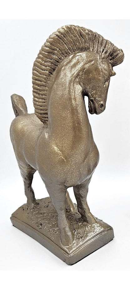 Jaru California Ceramic Greek Revival Roman Stallion Horse Sculpture Circa 1970s