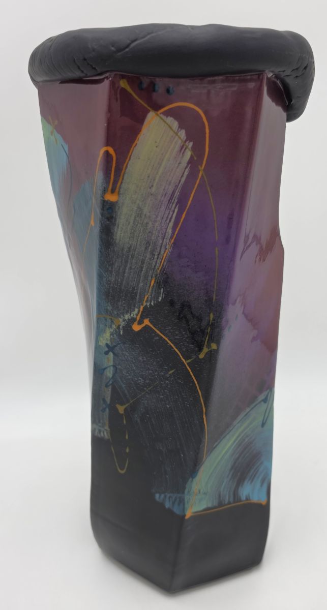 Michael Kifer Monumental 16" Postmodern Abstract Sculptural Studio Pottery Vase