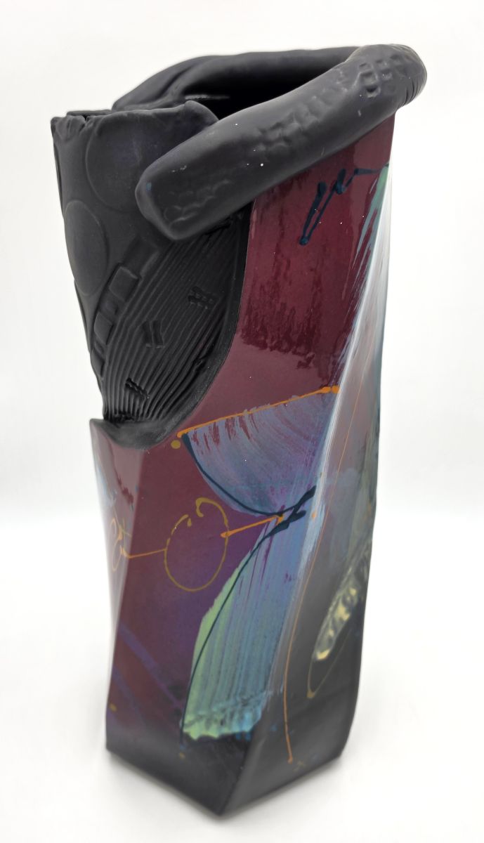 Michael Kifer Monumental 16" Postmodern Abstract Sculptural Studio Pottery Vase