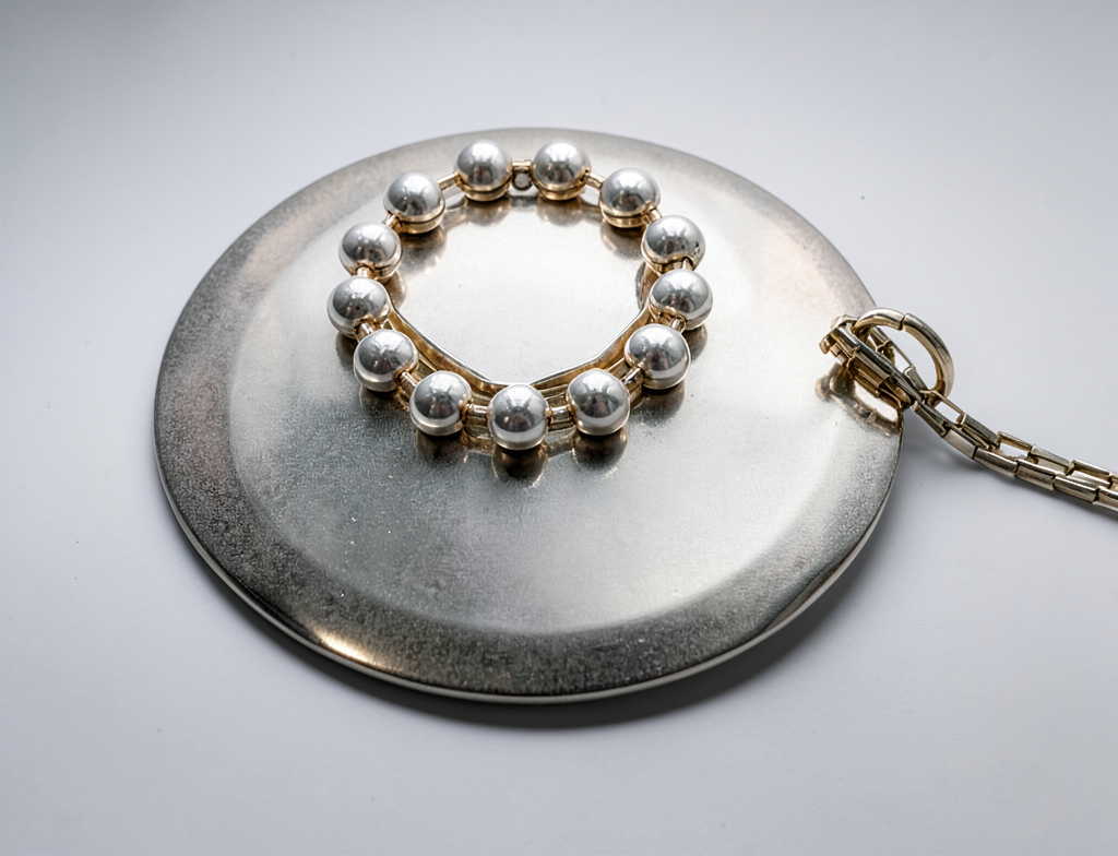 Rare Owe Johansson Sweden Finland Sterling XL Statement Necklace 1960/70s