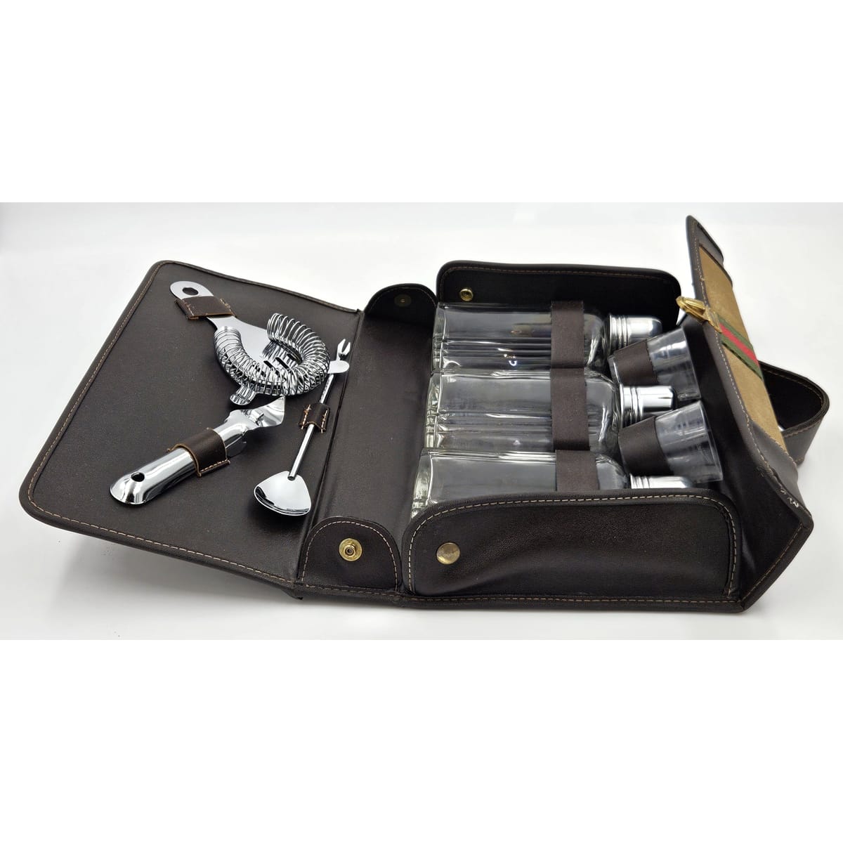Vintage 1970s Portable Travel Cocktail Bar Set