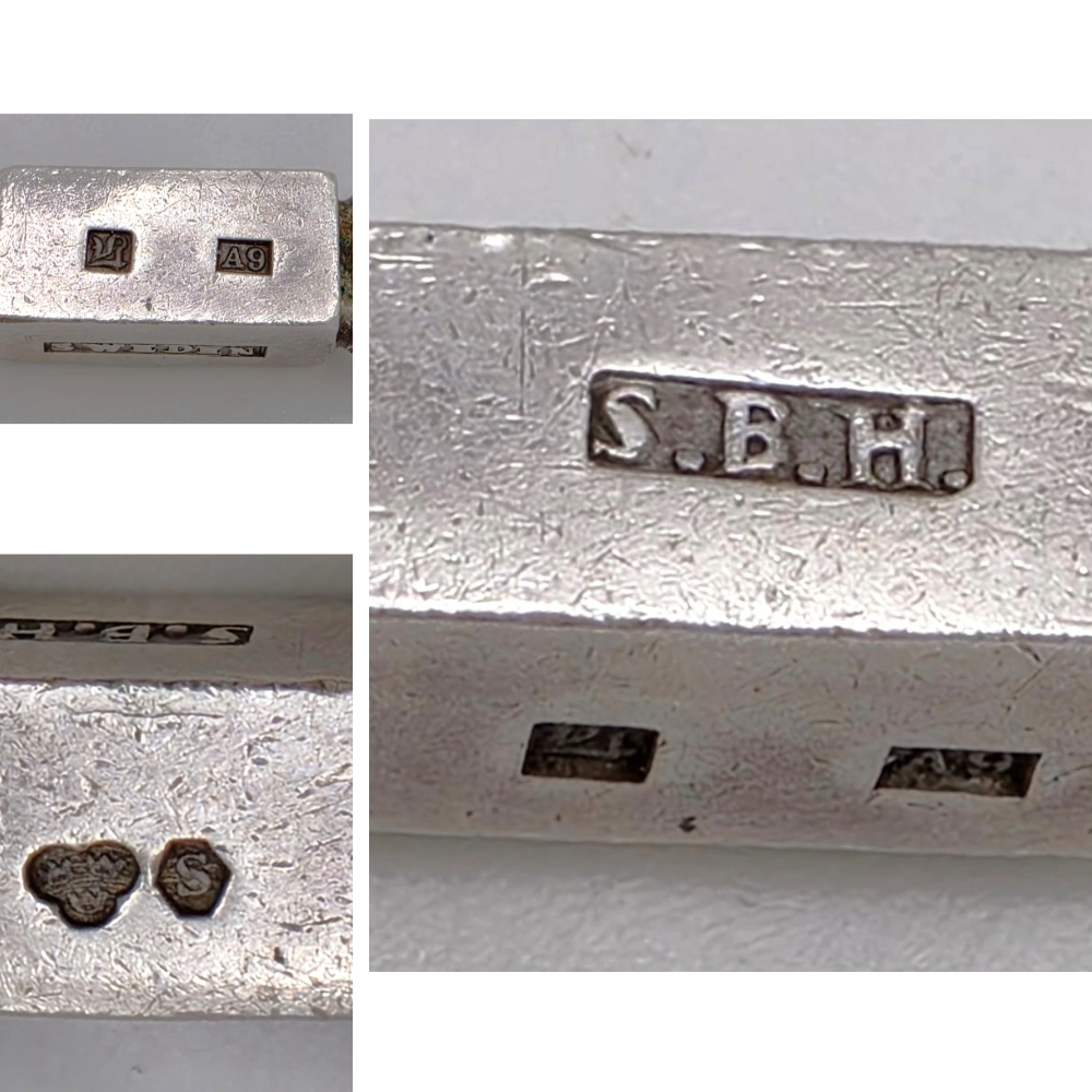 Superb SBH - Wiwen Sweden Modernist Sterling Necklace Bracelet Set 1946/1951, alternate product view 6