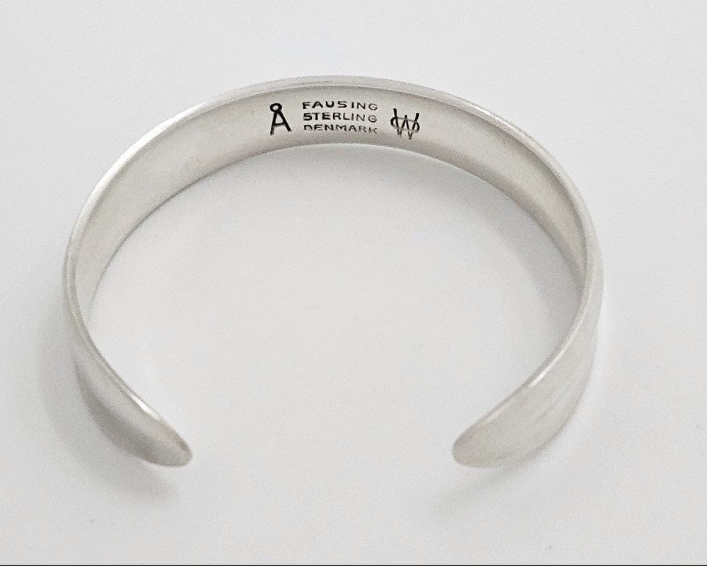 A Fausing Denmark Jewelry Denmark Ove Wendt for Age Fausing Sterling Silver Cuff Bracelet C. Early 1980s