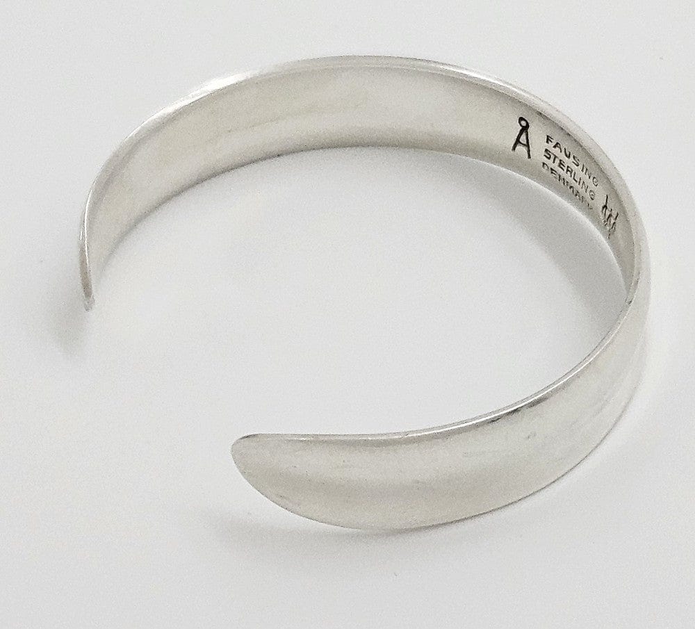 A Fausing Denmark Jewelry Denmark Ove Wendt for Age Fausing Sterling Silver Cuff Bracelet C. Early 1980s