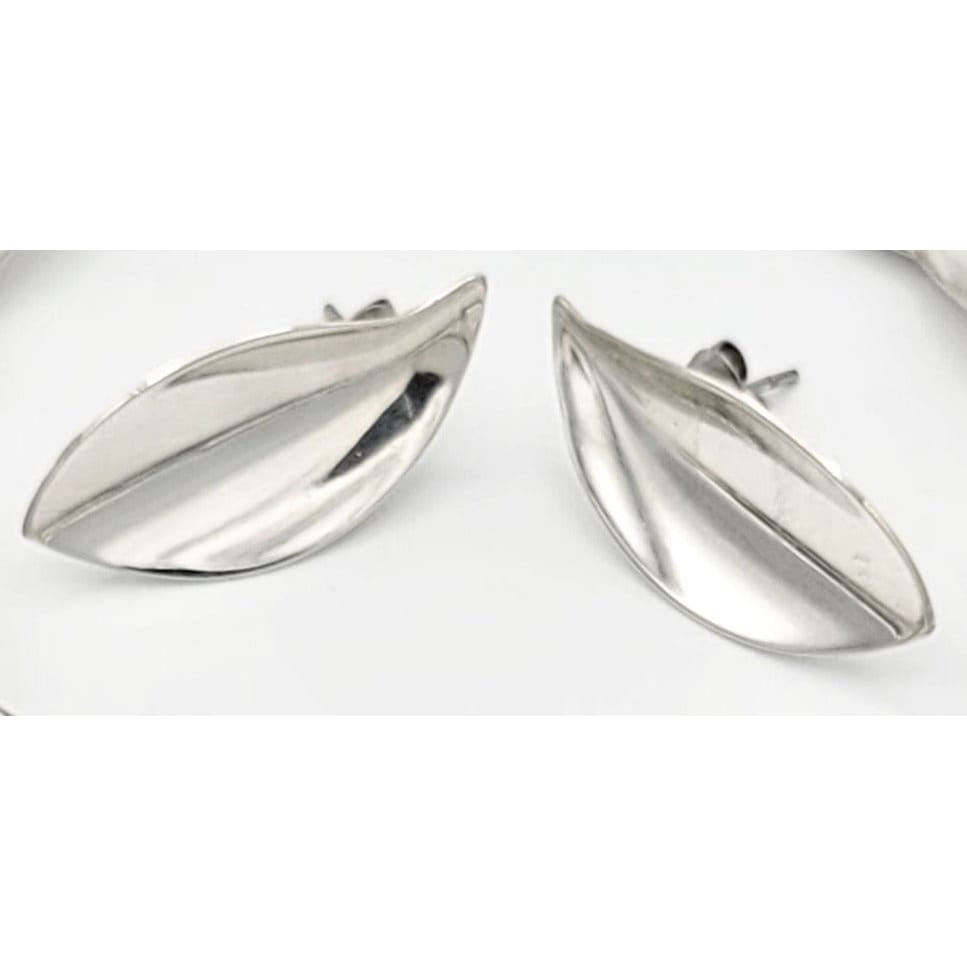 A &amp; K Denmark Jewelry Aarre Krogh Denmark Sterling Modernist Earrings 1960s
