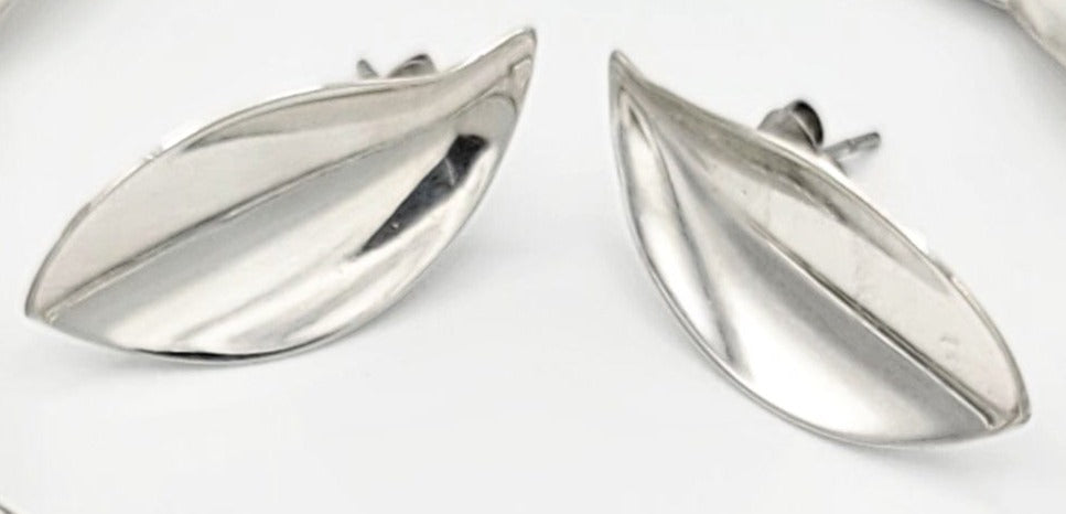 A & K Denmark Jewelry Aarre Krogh Denmark Sterling Modernist Earrings 1960s