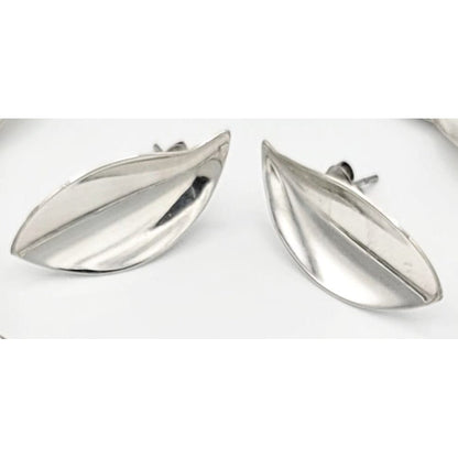A &amp; K Denmark Jewelry Aarre Krogh Denmark Sterling Modernist Earrings 1960s