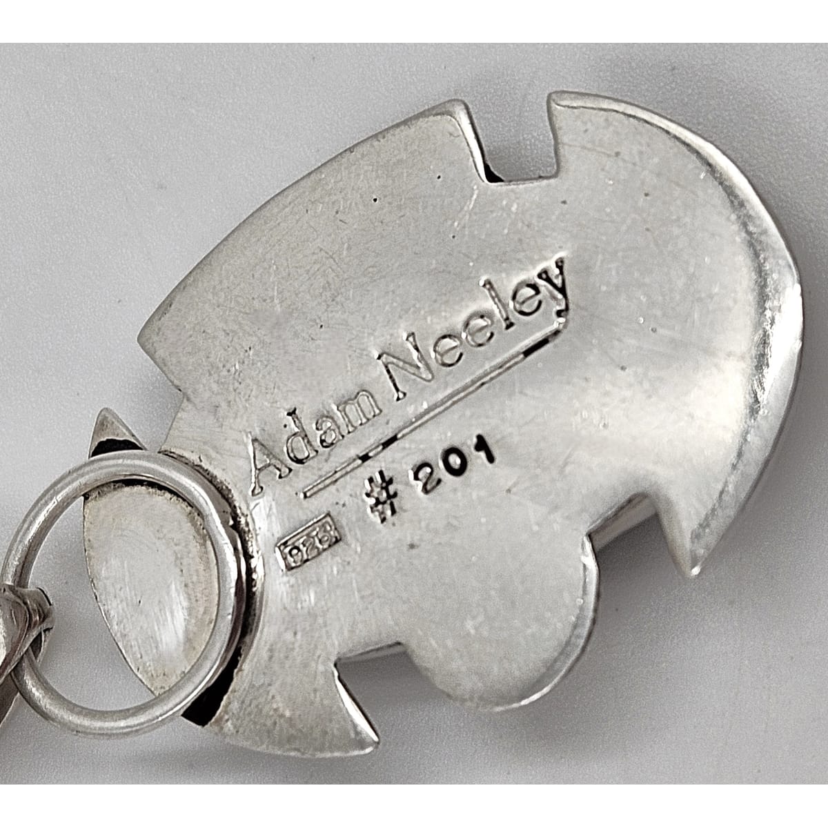 Adam Neeley Jewelry Adam Neeley Sterling Silver Abstract Modernist Pendant Necklace Circa 2000s