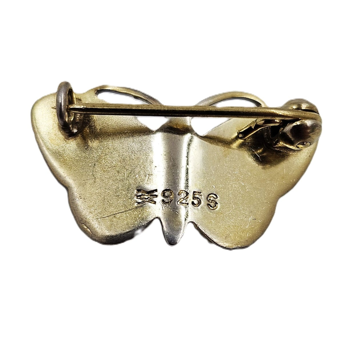 Aksel Holmsen Jewelry Aksel Holmsen Norway Gilt Sterling Blue Enamel Butterfly Lapel Pin 1940s/50s