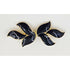 Aksel Holmsen Jewelry Aksel Holmsen Norway Modernist Sterling + Black Enamel Brooch Circa 1950&