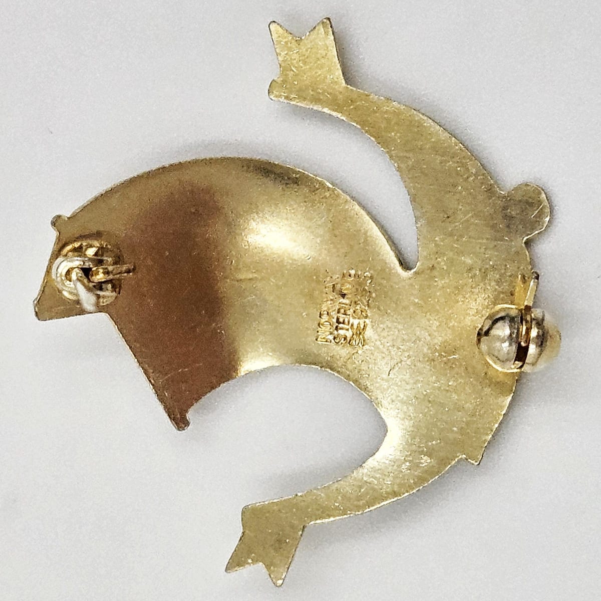 Aksel Holmsen Jewelry Aksel Holmsen Norway Sterling Enamel VIKING Longboat Pin Brooch Circa 1950&