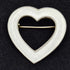 Aksel Holmsen Jewelry Aksel Holmsen Norway Sterling Silver & White Enamel Heart Pin Brooch 1950&