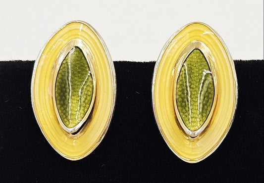 Aksel Holmsen Jewelry Norway Aksel Holmsen Sterling Enamel Modernist Earrings Circa 1940s