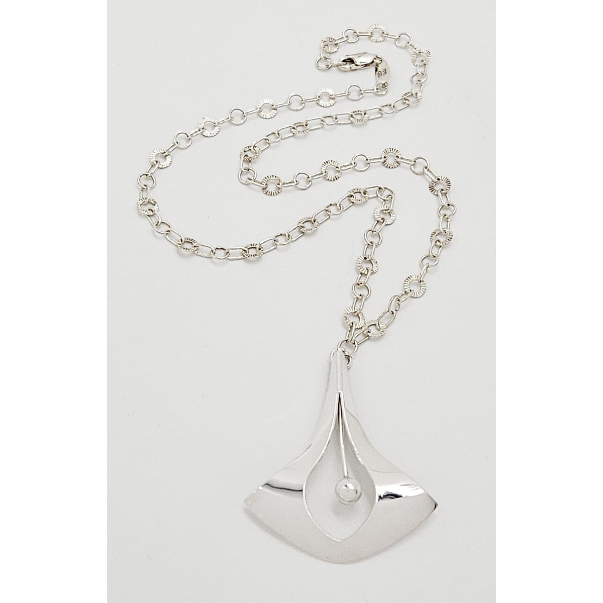 Aksel Holmsen Jewelry Rare Aksel Holmsen Norway Sterling Abstract Modernist Necklace 1960s