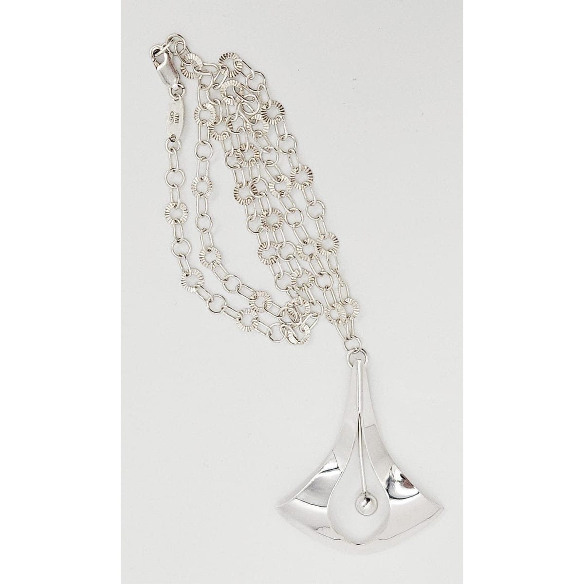Aksel Holmsen Jewelry Rare Aksel Holmsen Norway Sterling Abstract Modernist Necklace 1960s