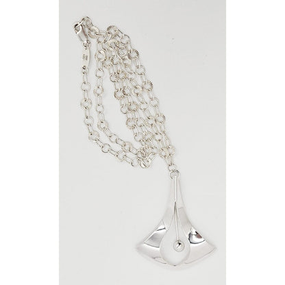 Aksel Holmsen Jewelry Rare Aksel Holmsen Norway Sterling Abstract Modernist Necklace 1960s