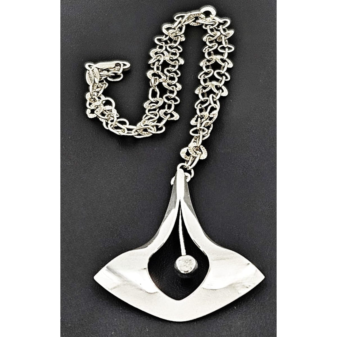 Aksel Holmsen Jewelry Rare Aksel Holmsen Norway Sterling Abstract Modernist Necklace 1960s