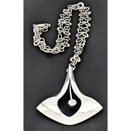 Aksel Holmsen Jewelry Rare Aksel Holmsen Norway Sterling Abstract Modernist Necklace 1960s