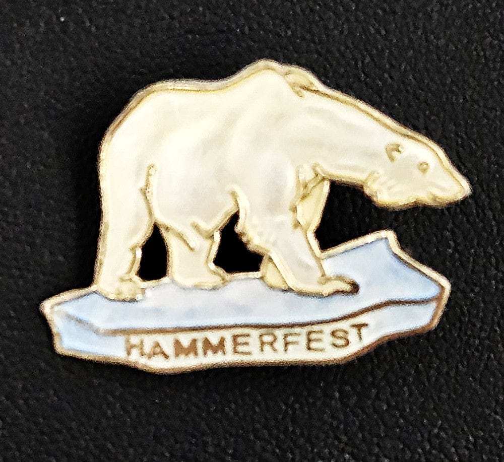 Aksel Holmsen Jewelry Rare Aksel Holmsen Norway Sterling Enamel Hammerfest Souvenir Pin 50/60s