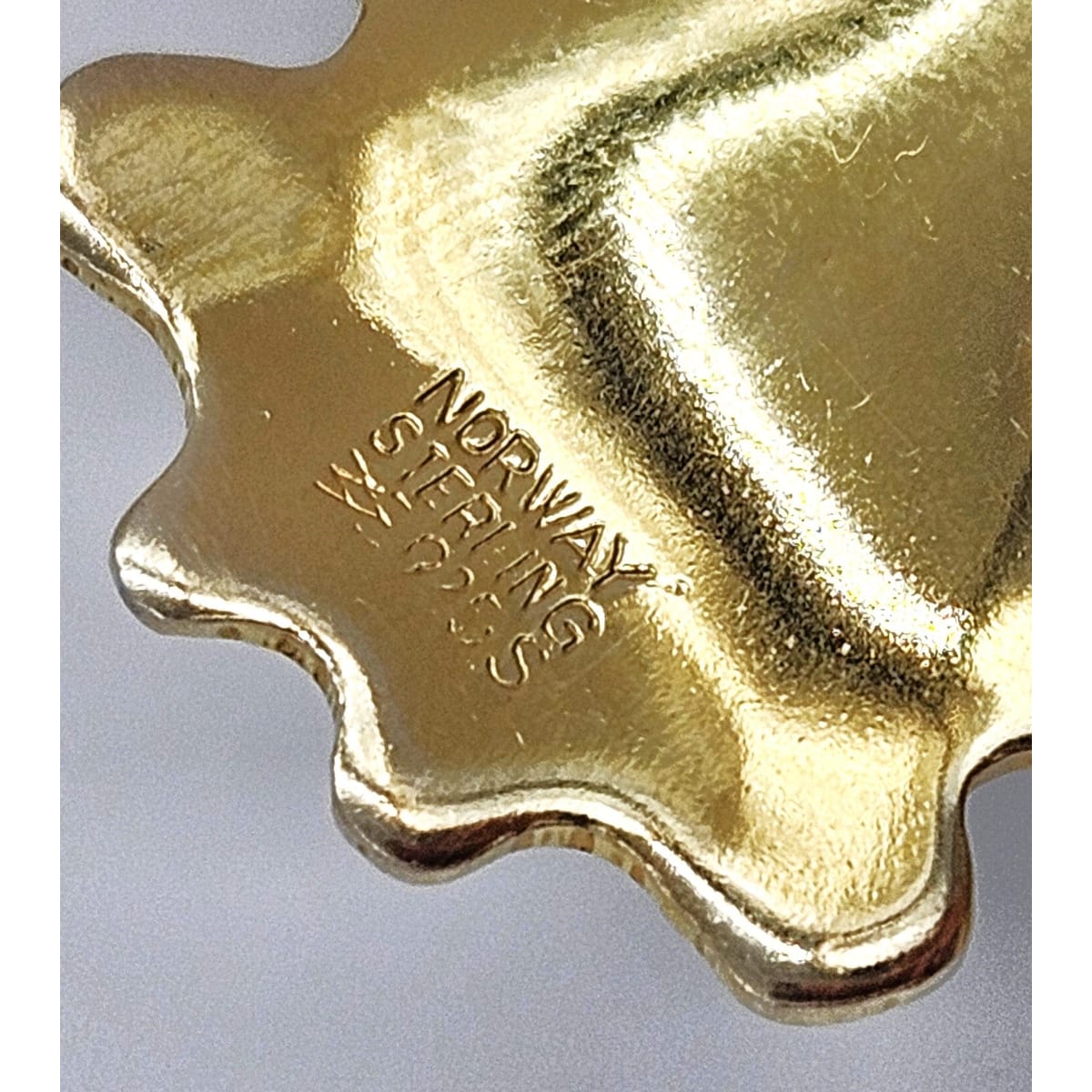 Aksel Holmsen Jewelry Rare Aksel Holmsen Norway Sterling &amp; Enamel XL Orchid Brooch Circa 1940&