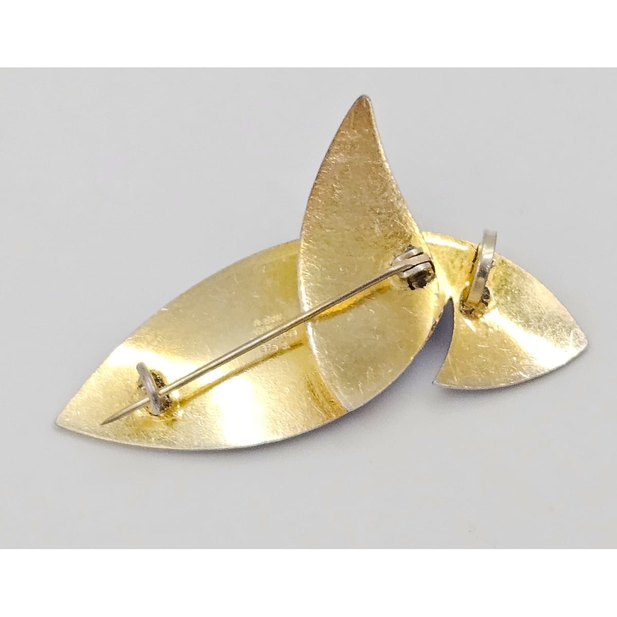 Albert Scharning Jewelry Albert Scharning Norway Sterling &amp; Enamel Large Modernist Brooch 1930-40s