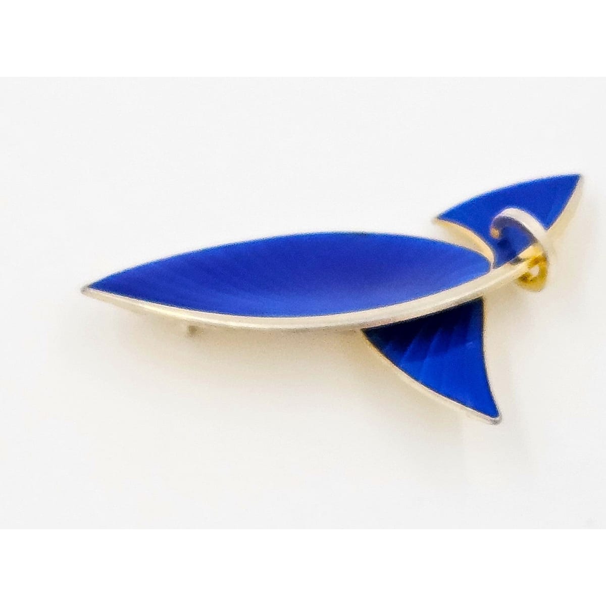Albert Scharning Jewelry Albert Scharning Norway Sterling &amp; Enamel Large Modernist Brooch 1930-40s