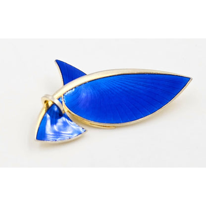 Albert Scharning Jewelry Albert Scharning Norway Sterling &amp; Enamel Large Modernist Brooch 1930-40s