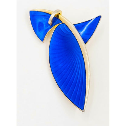 Albert Scharning Jewelry Albert Scharning Norway Sterling &amp; Enamel Large Modernist Brooch 1930-40s