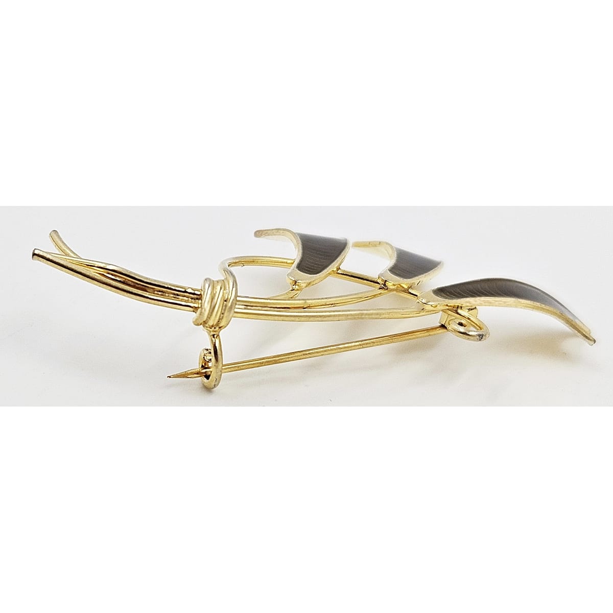 Albert Scharning Jewelry Albert Scharning Norway Sterling &amp; Enamel Large Modernist Brooch 1930-40s