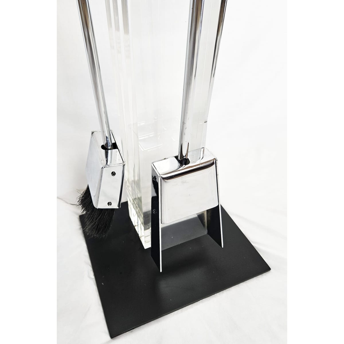 Albrizzi Fireplace Tools MCM Albrizzi Italy Lucite Chrome Fireplace Tools
