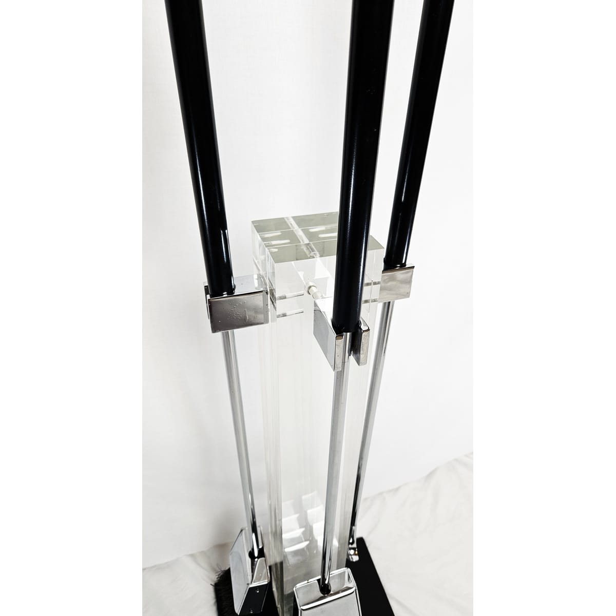 Albrizzi Fireplace Tools MCM Albrizzi Italy Lucite Chrome Fireplace Tools