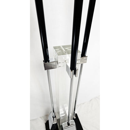 Albrizzi Fireplace Tools MCM Albrizzi Italy Lucite Chrome Fireplace Tools