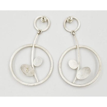 Amy Faust Jewelry Artisan Amy Faust Sterling Modernist XL Drop Dangle Earrings