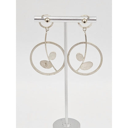 Amy Faust Jewelry Artisan Amy Faust Sterling Modernist XL Drop Dangle Earrings