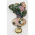 Amy Kahn Russell Jewelry Amy Kahn Russell Sterling Carved Pink Green Agate Citrine Frog Brooch Pendant
