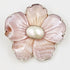 Amy Kahn Russell Jewelry Amy Kahn Russell Sterling Pink Shell Mother of Pearl Flower Brooch Pendant
