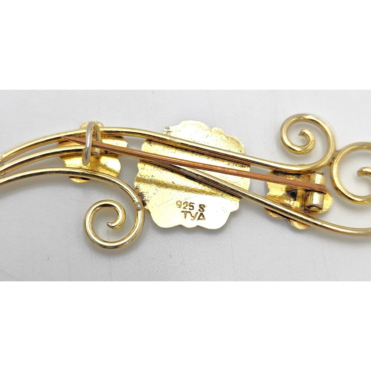Andresen &amp; Scheinpflug Jewelry Rare Andresen Scheinpflug Norway Sterling Enamel Multi Flower Brooch C 1930s
