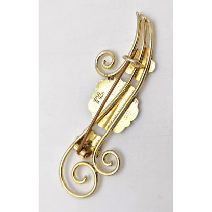 Andresen &amp; Scheinpflug Jewelry Rare Andresen Scheinpflug Norway Sterling Enamel Multi Flower Brooch C 1930s
