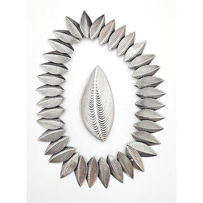 Anton Michelsen Jewelry Rare Eigil Jensen for Anton Michelsen Denmark Sterling Necklace Brooch Set 1950s