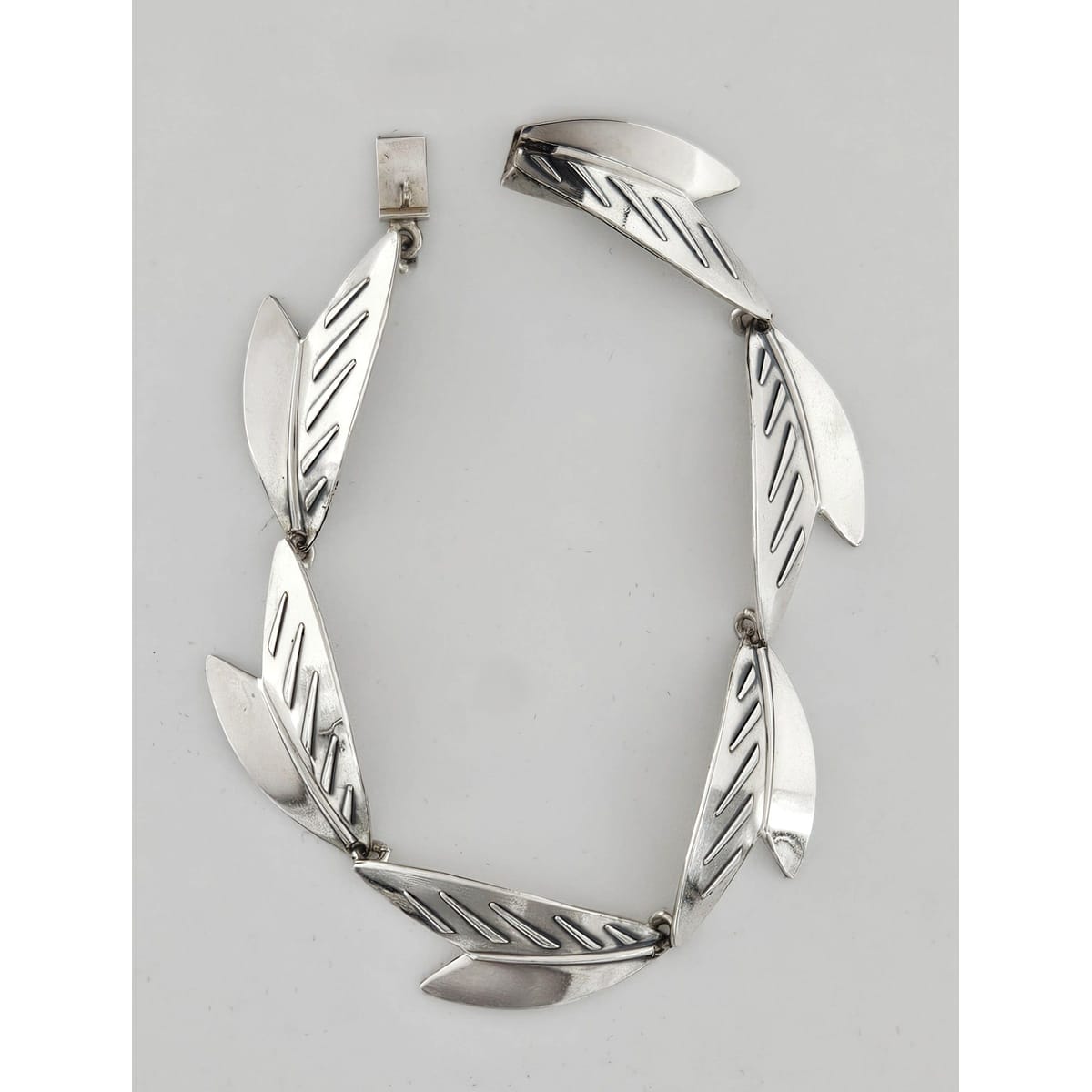Arne Johansen Jewelry Arne Johansen Denmark Retro Modernist Sterling Silver Panel Link Bracelet 60s