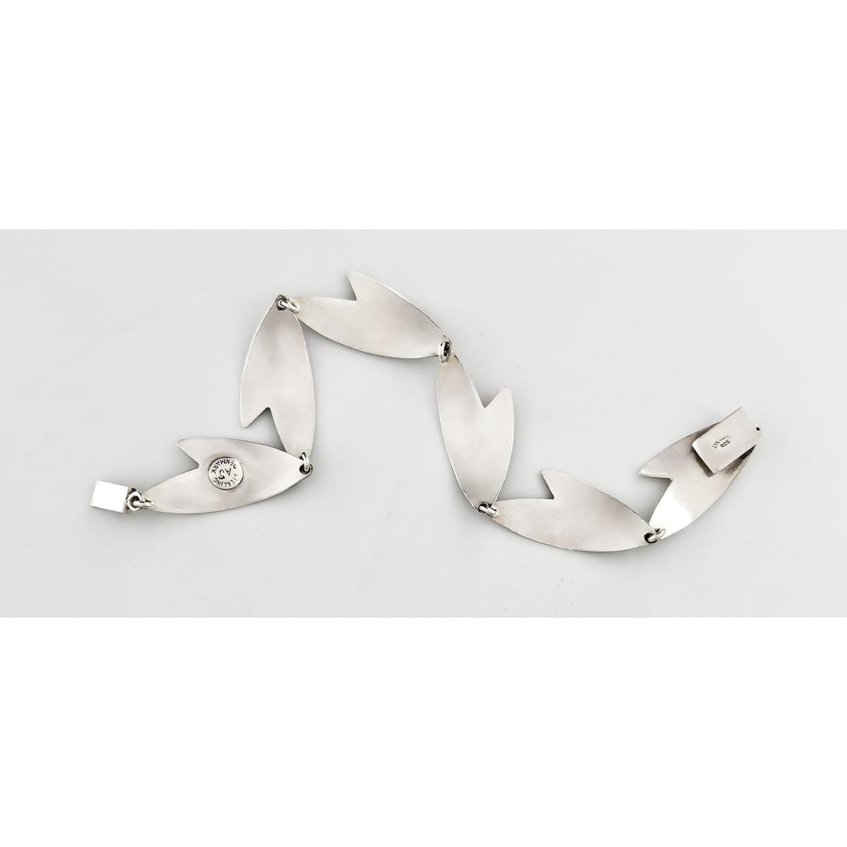 Arne Johansen Jewelry Arne Johansen Denmark Retro Modernist Sterling Silver Panel Link Bracelet 60s