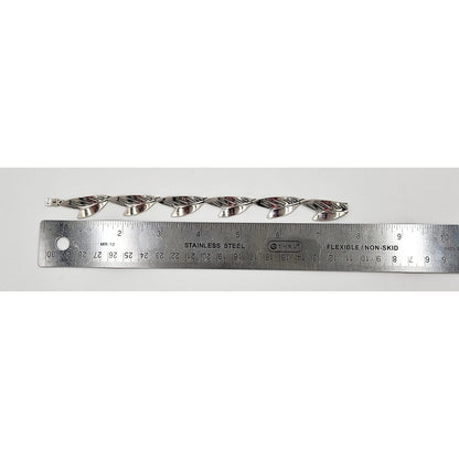 Arne Johansen Jewelry Arne Johansen Denmark Retro Modernist Sterling Silver Panel Link Bracelet 60s