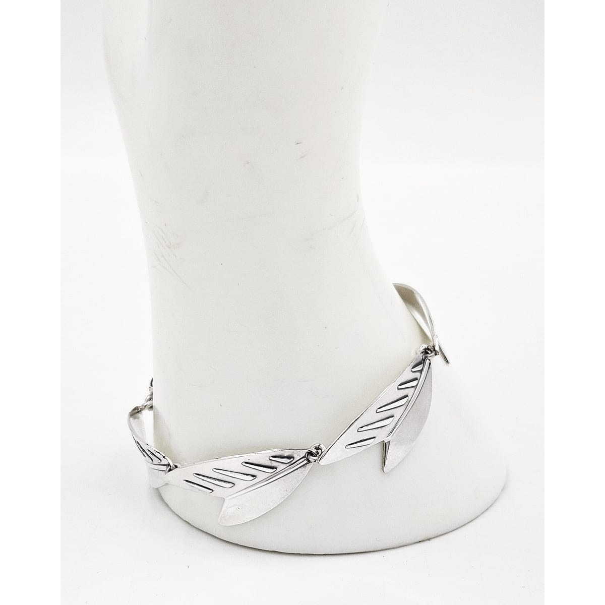 Arne Johansen Jewelry Arne Johansen Denmark Retro Modernist Sterling Silver Panel Link Bracelet 60s