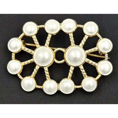 Arne Nordlie Jewelry Arne Nordlie Norway Gilded Sterling + Enamel Art Deco Mod Brooch Pin 1950s