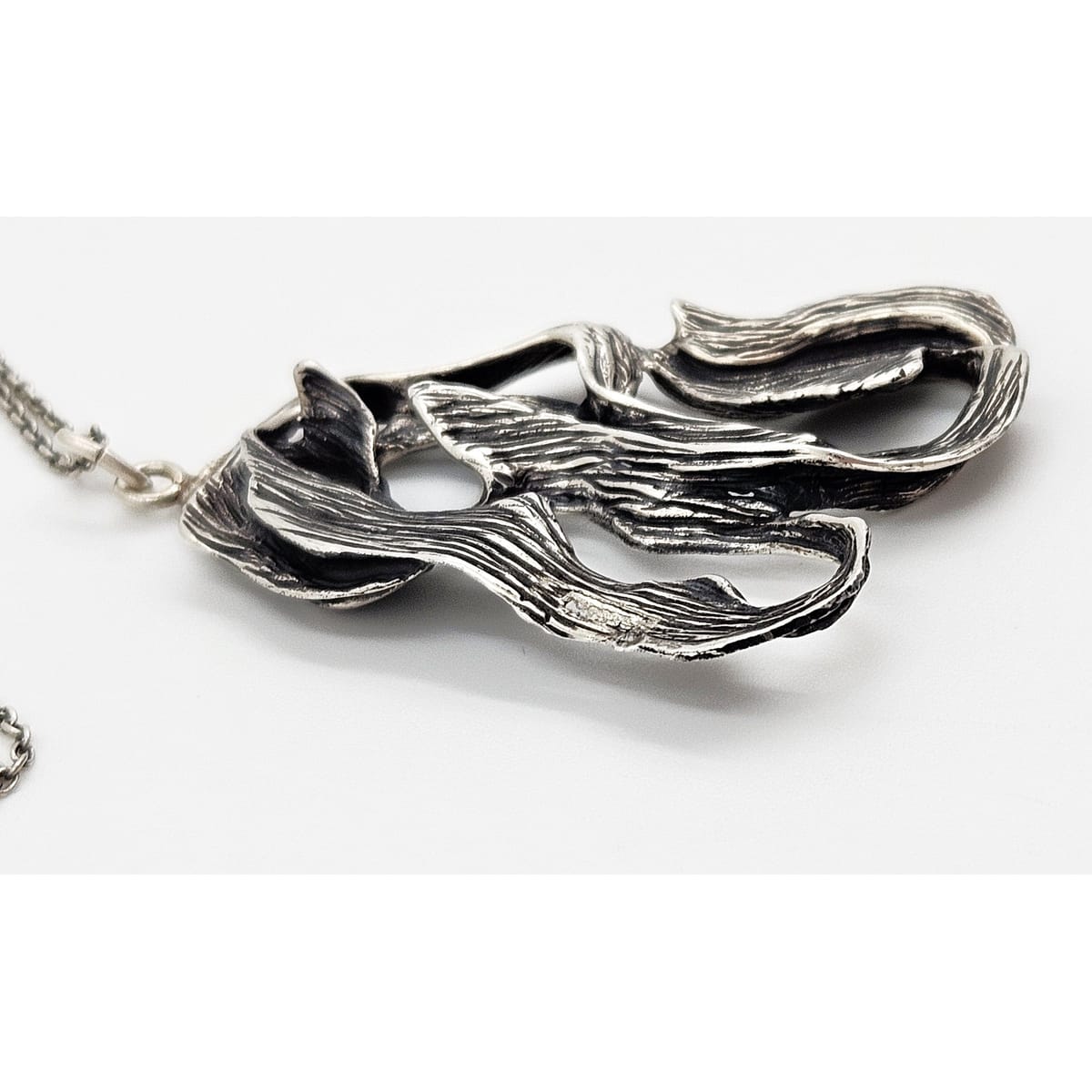 Vintage OOAK Designer Eneko Spain Sterling Abstract Modernist Pendant Necklace