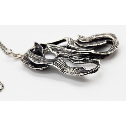 Vintage OOAK Designer Eneko Spain Sterling Abstract Modernist Pendant Necklace