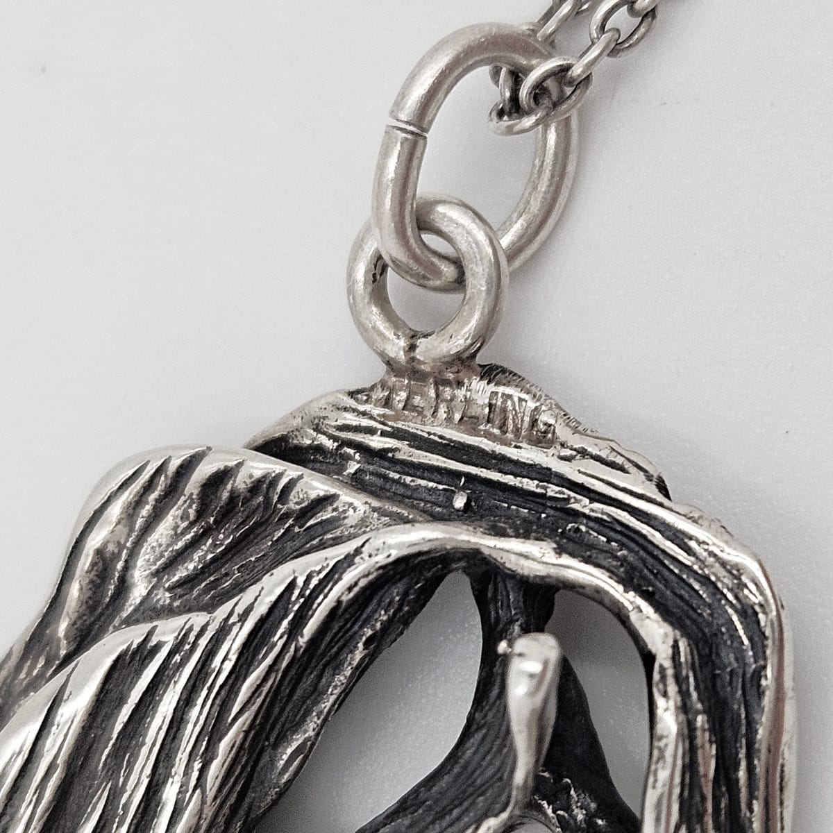 Vintage OOAK Designer Eneko Spain Sterling Abstract Modernist Pendant Necklace