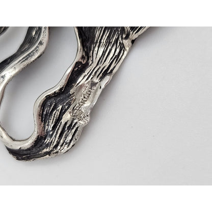 Vintage OOAK Designer Eneko Spain Sterling Abstract Modernist Pendant Necklace
